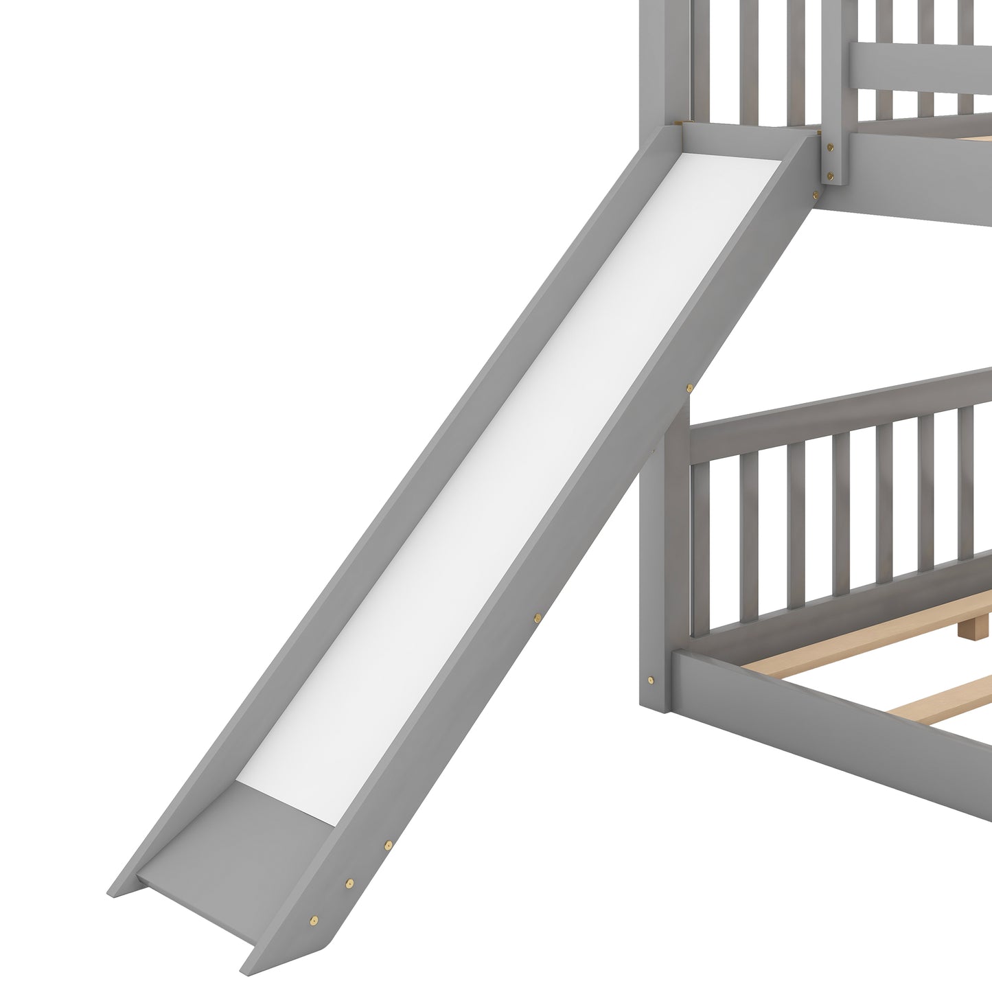 Full over Full Bunk Bed with Convertible Slide and Ladder, Gray(Old SKU: GX000708AAE) image 8