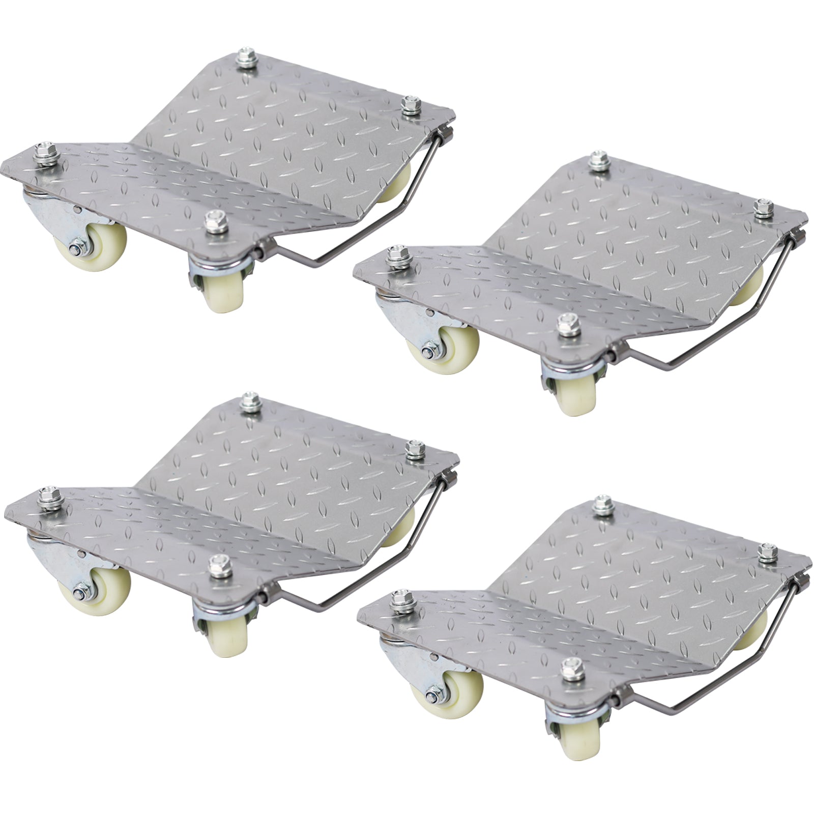 Car Dolly, Heavy Duty Wheel Dolly,4 Tire Wheel Dolly Car Stakes 6000lbs Capacity image 1
