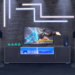FashionTV Stand TV Cabinet - LED Light Console for Living Room & Bedroom
