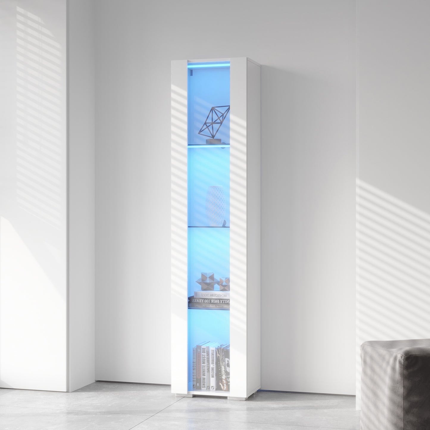 Side cabinet with aluminum strip lamp, image 5