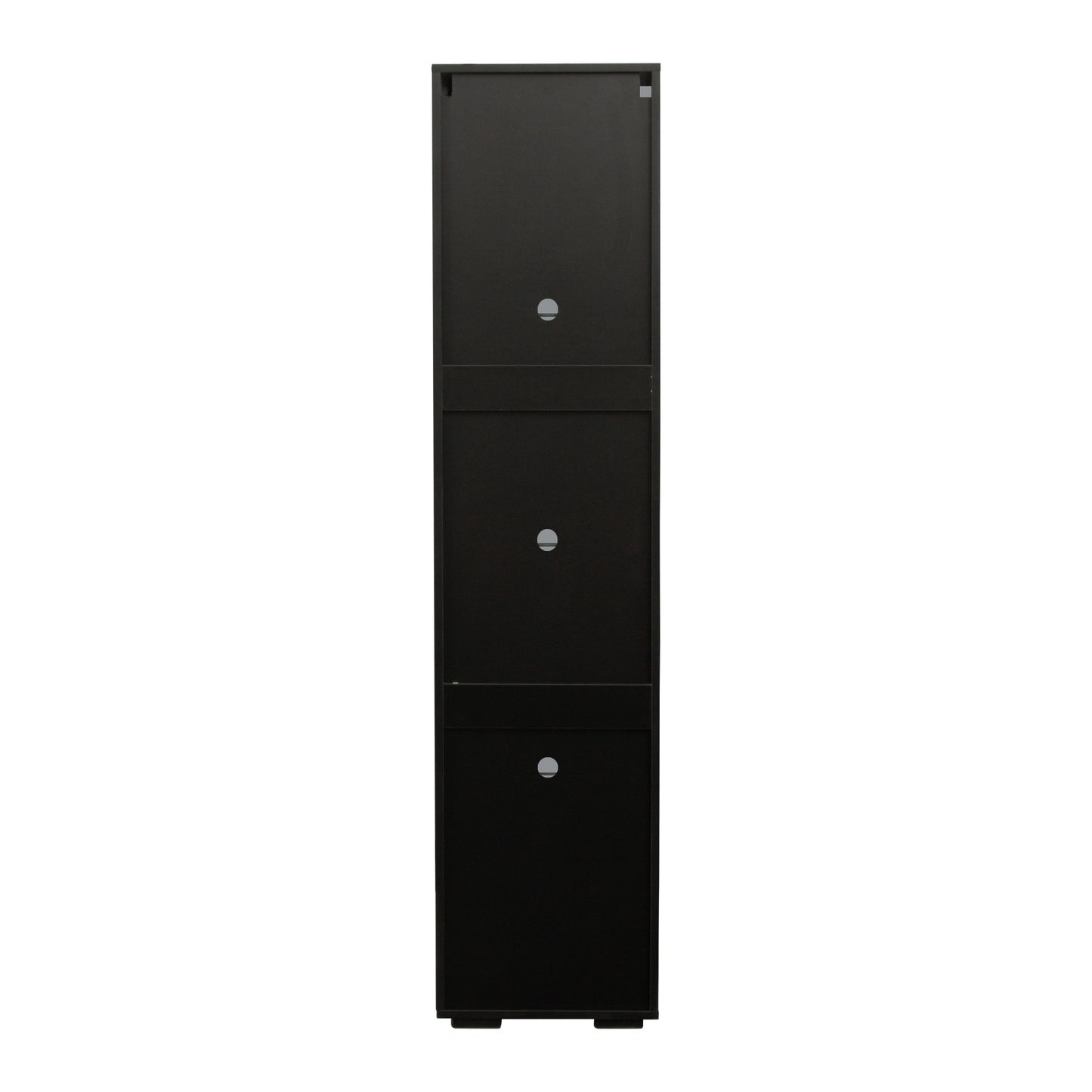 Black side cabinet with aluminum strip lamp,With large storage space image 8