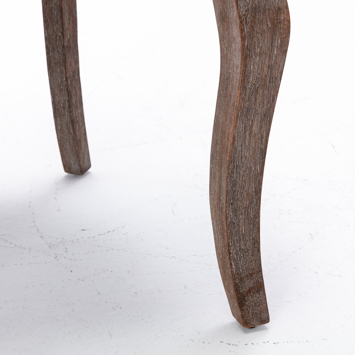 A&A Furniture,Ultra Side Dining Chair，Thickened fabric chairs with neutrally toned solid wood legs， Bronze nail head，Set of 2，Beige image 11