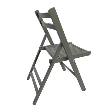 Furniture Slatted Wood Folding Special Event Chair - Gray, Set of 4, FOLDING CHAIR, FOLDABLE STYLE image 6