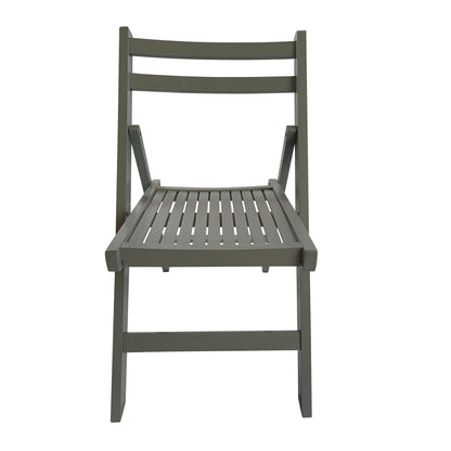 Furniture Slatted Wood Folding Special Event Chair - Gray, Set of 4, FOLDING CHAIR, FOLDABLE STYLE image 3