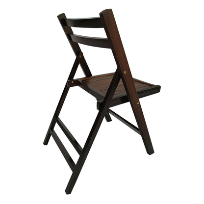 Furniture Slatted Wood Folding Special Event Chair - Cherry, Set of 4, FOLDING CHAIR, FOLDABLE STYLE image 4