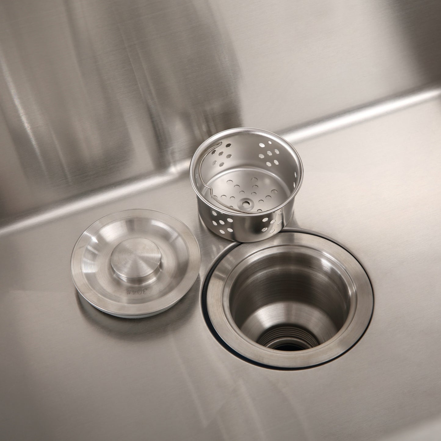 24in Stainless Steel Washing Sink w/ Faucet Hoses and Drain Head Only(Update) image 5