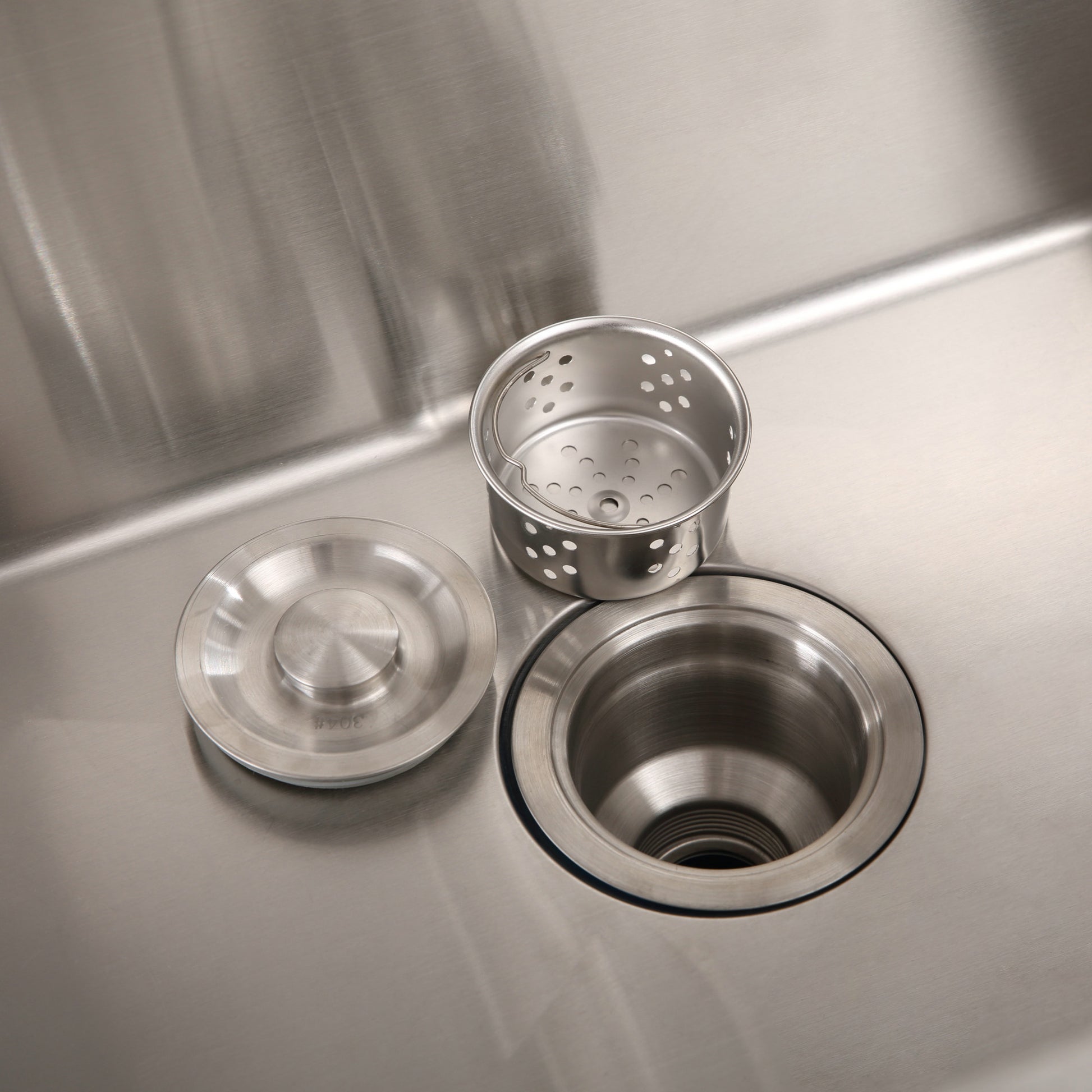 24in Stainless Steel Washing Sink w/ Faucet Hoses and Drain Head Only(Update) image 5