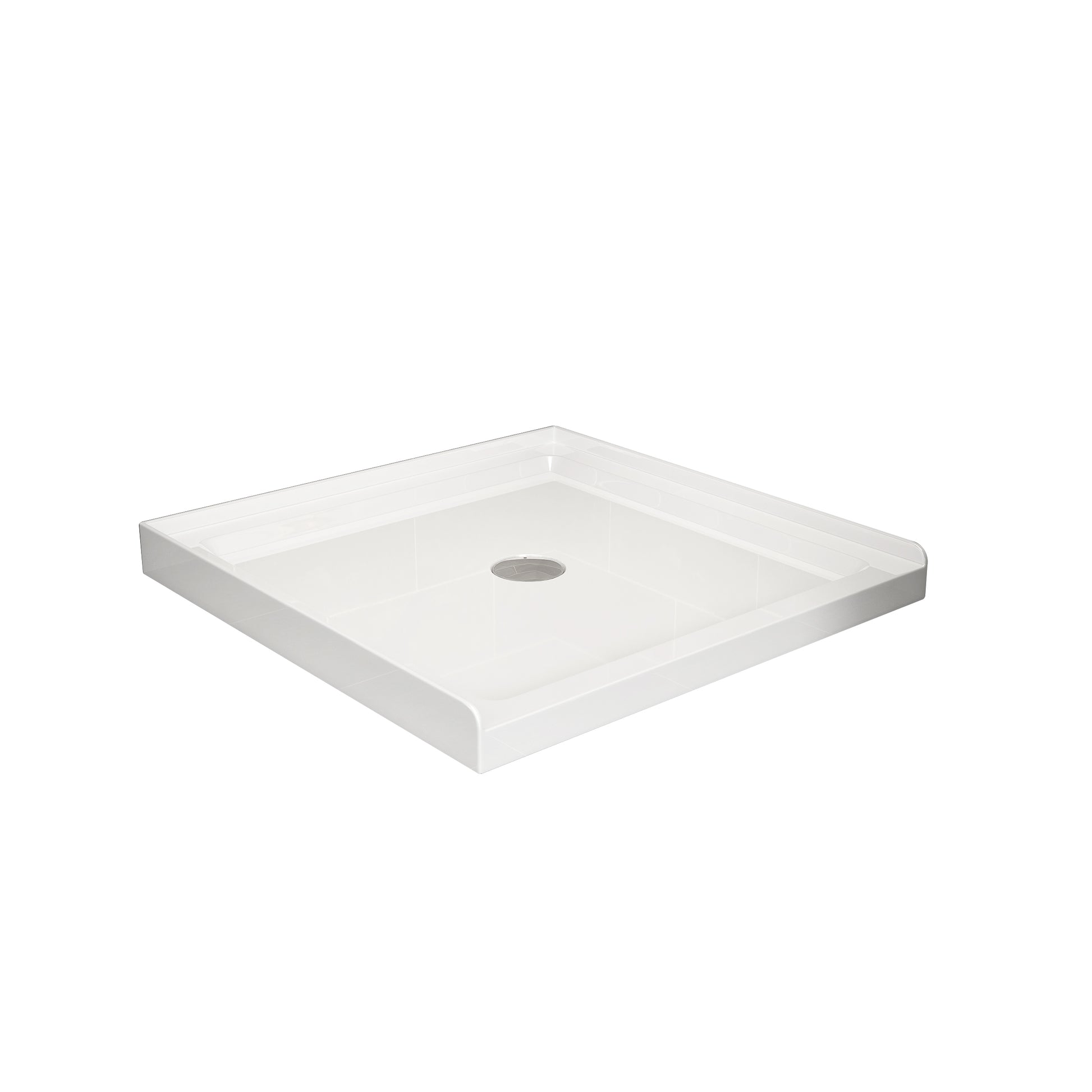 Goodyo 36x36 in Shower Base, Centered Drain Single-Threshold Shower Pan, White image 7