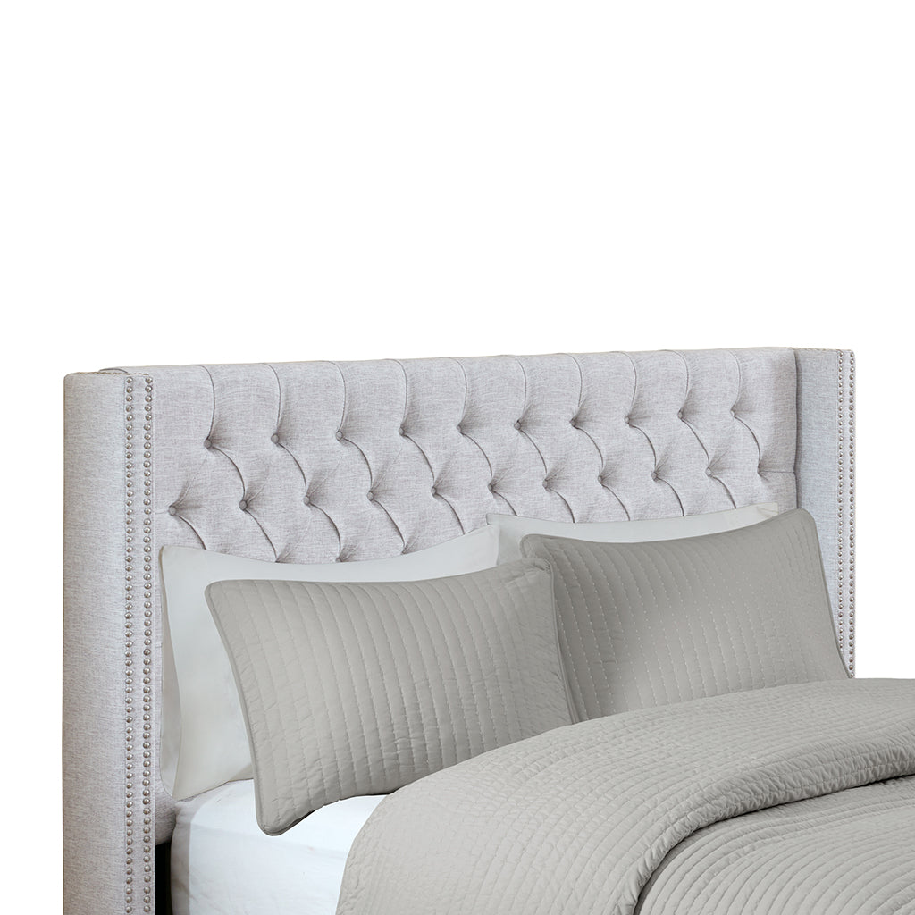 Upholstery Headboard Grey Queen image 4