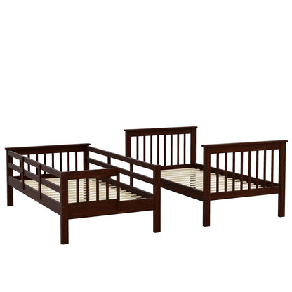Stairway Twin-Over-Twin Bunk Bed with Storage and Guard Rail for Bedroom, Dorm, Espresso color(OLD SKU:LT000109AAP) image 10