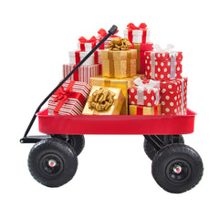 Outdoor Wagon All Terrain Pulling  Air Tires Children Kid Garden
