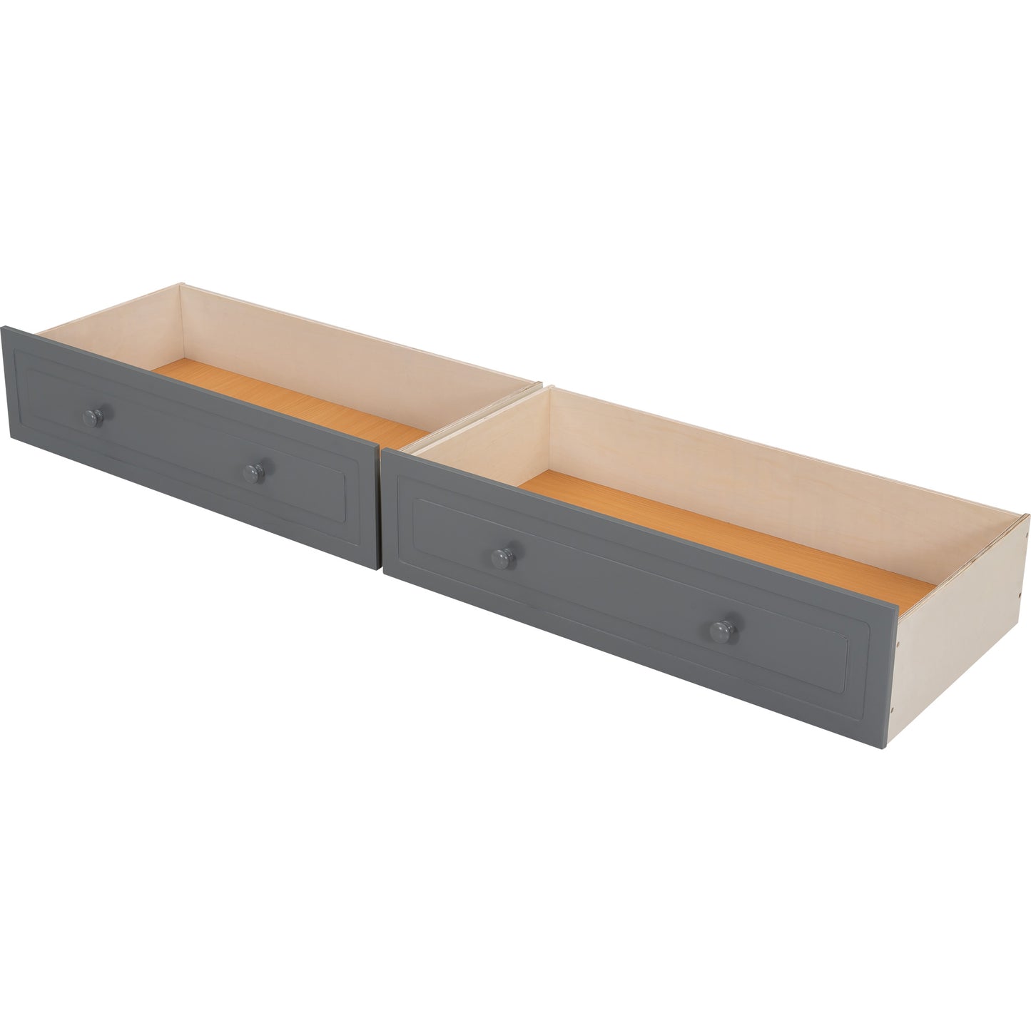 Full over Full Bunk Bed with Drawers, Convertible Beds, Gray(OLD SKU:SM000241AAE-1) image 11