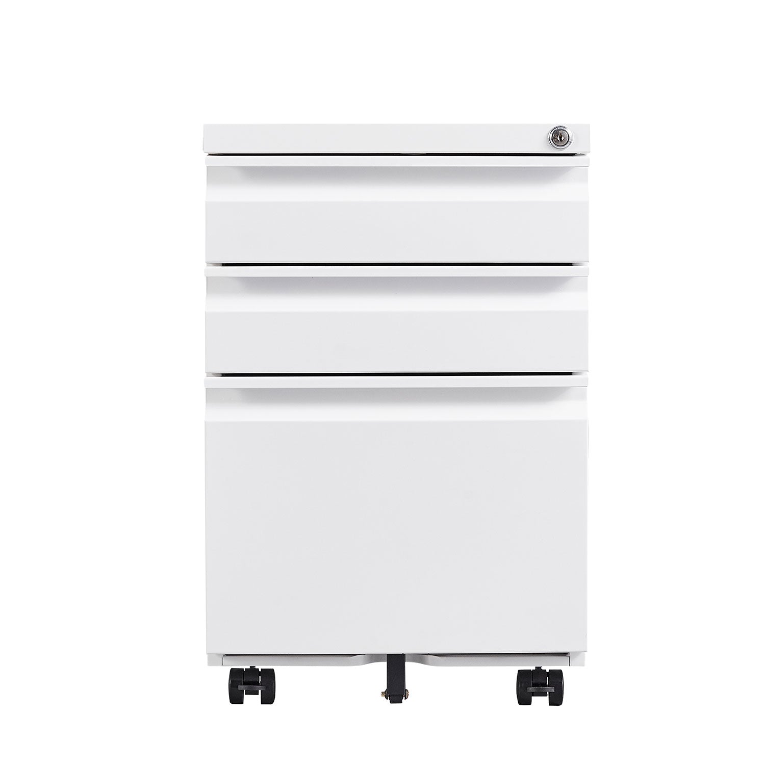 [Installation Required] 3-Drawer mobile filing cabinet with lock, legal/letter sized office storage filing cabinet, metal filing cabinet (white),suitable for offices and study rooms image 6