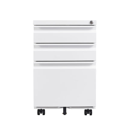 [Installation Required] 3-Drawer mobile filing cabinet with lock, legal/letter sized office storage filing cabinet, metal filing cabinet (white),suitable for offices and study rooms image 6