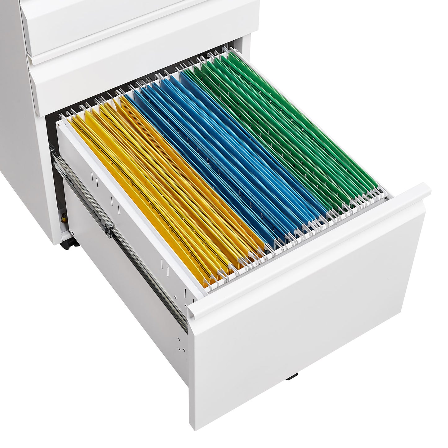 [Installation Required] 3-Drawer mobile filing cabinet with lock, legal/letter sized office storage filing cabinet, metal filing cabinet (white),suitable for offices and study rooms image 12