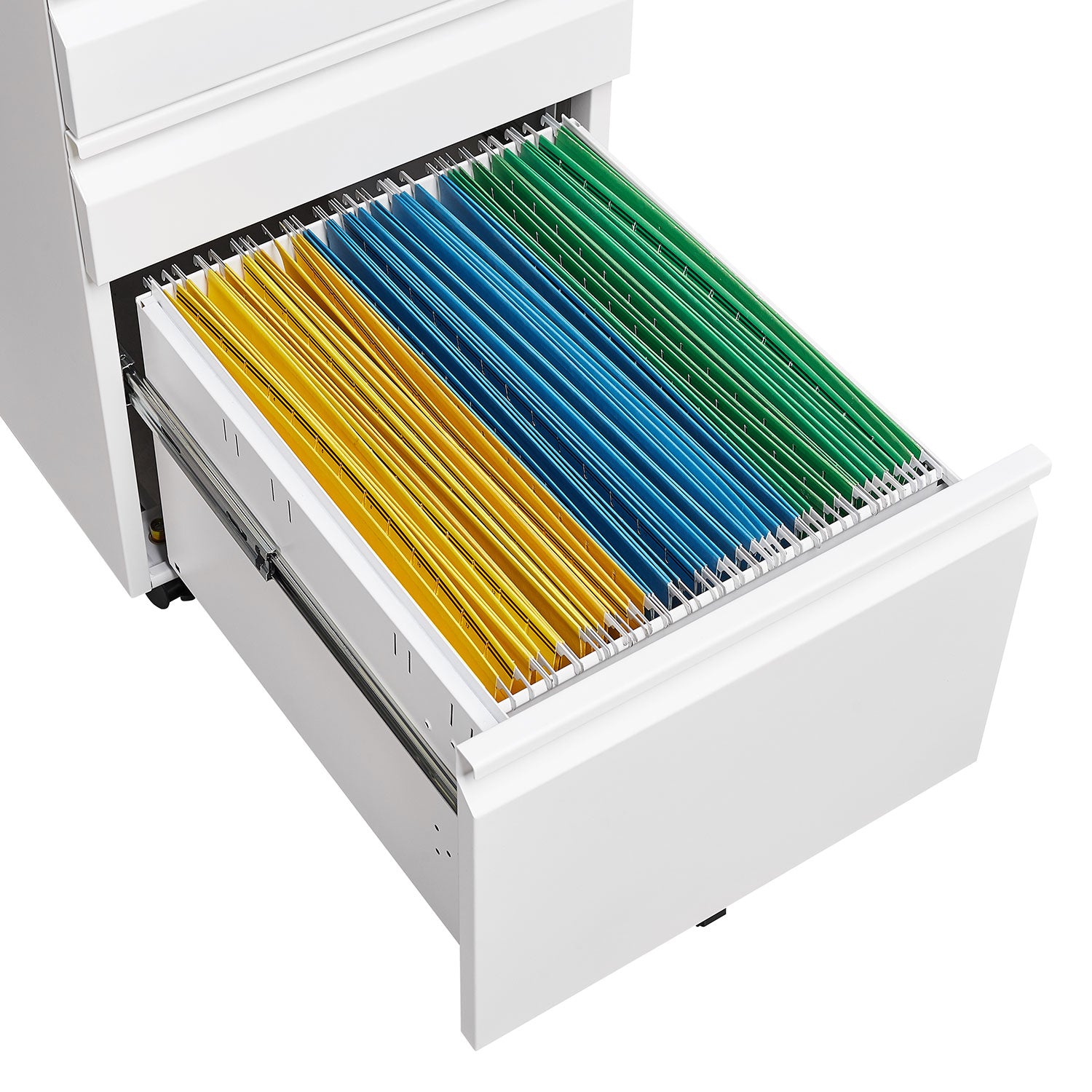 [Installation Required] 3-Drawer mobile filing cabinet with lock, legal/letter sized office storage filing cabinet, metal filing cabinet (white),suitable for offices and study rooms image 12