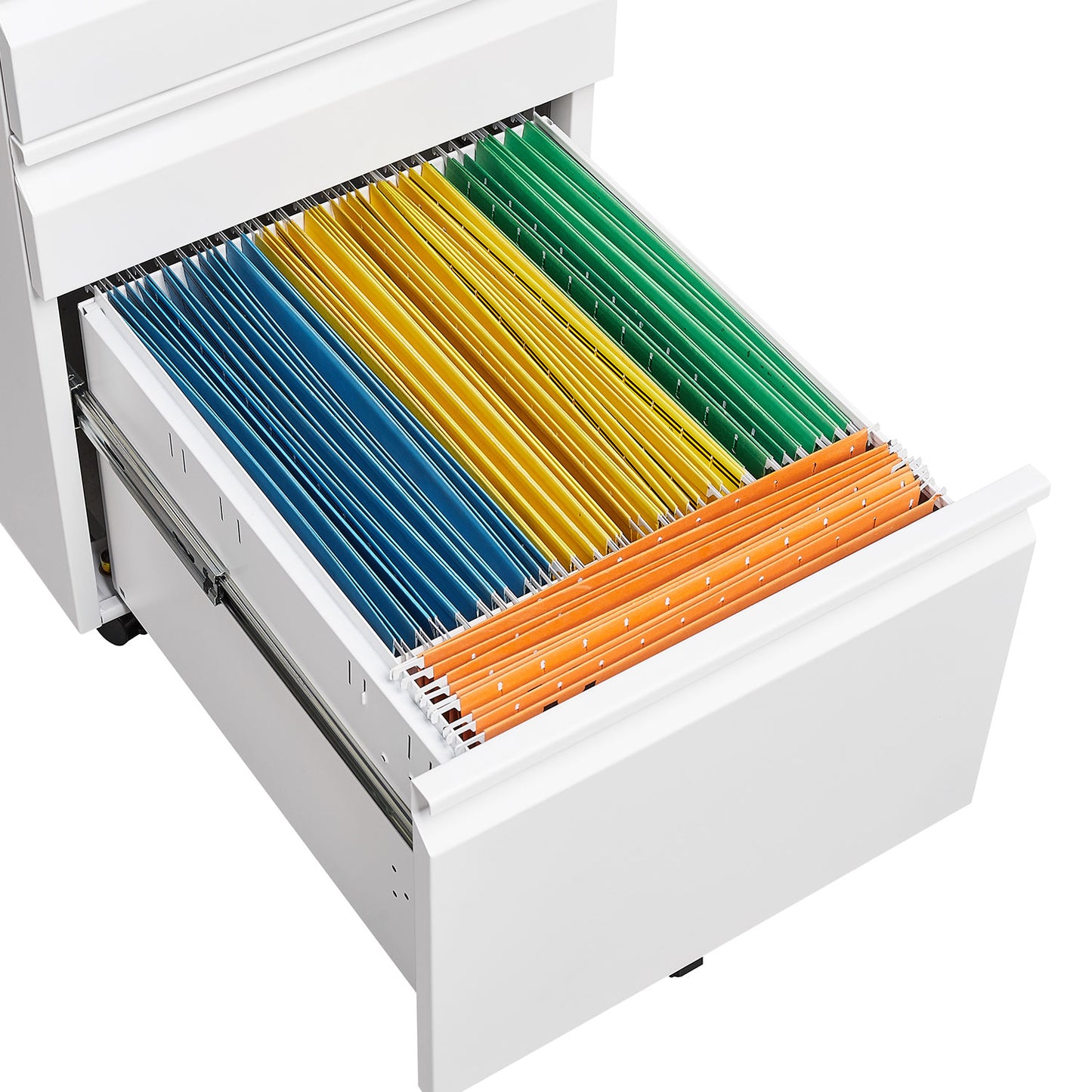 [Installation Required] 3-Drawer mobile filing cabinet with lock, legal/letter sized office storage filing cabinet, metal filing cabinet (white),suitable for offices and study rooms image 11