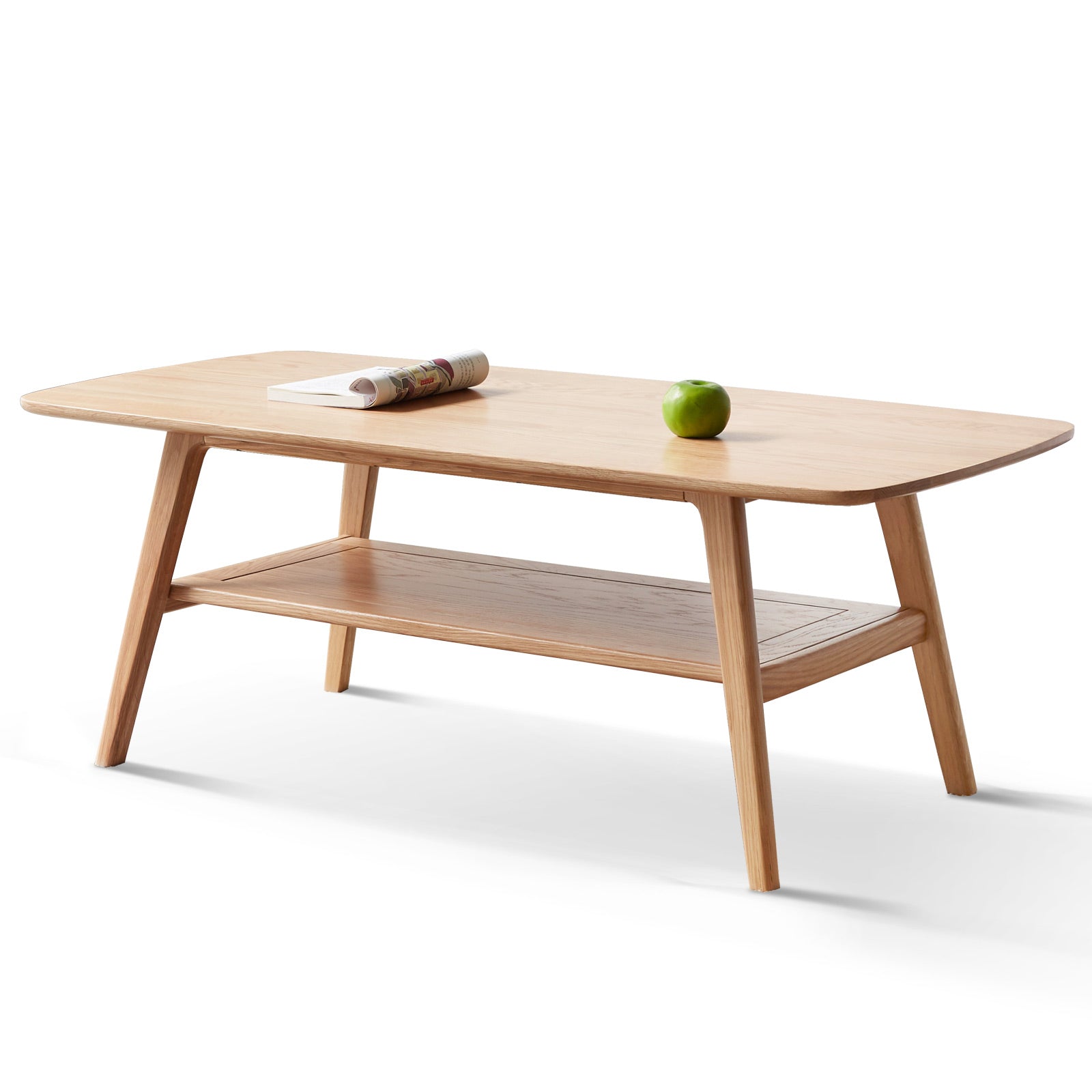 Center table Low Table 100% solid wood Top plate Desk Coffee table Width 80 x Depth 50 x Height 44 cm Study desk Work from home Easy to assemble Natural wood with storage shelf Natural writing desk image 8