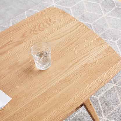 Center table Low Table 100% solid wood Top plate Desk Coffee table Width 80 x Depth 50 x Height 44 cm Study desk Work from home Easy to assemble Natural wood with storage shelf Natural writing desk image 6