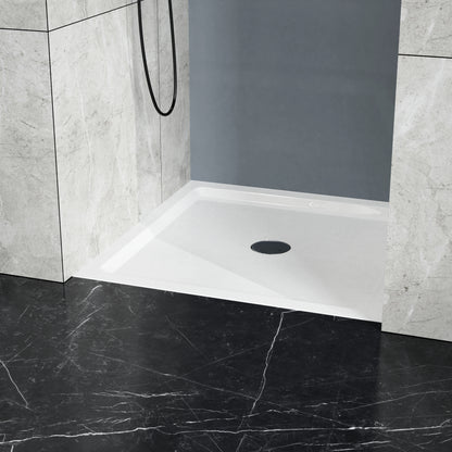 Goodyo 36x36 in Shower Base, Centered Drain Single-Threshold Shower Pan, White image 2