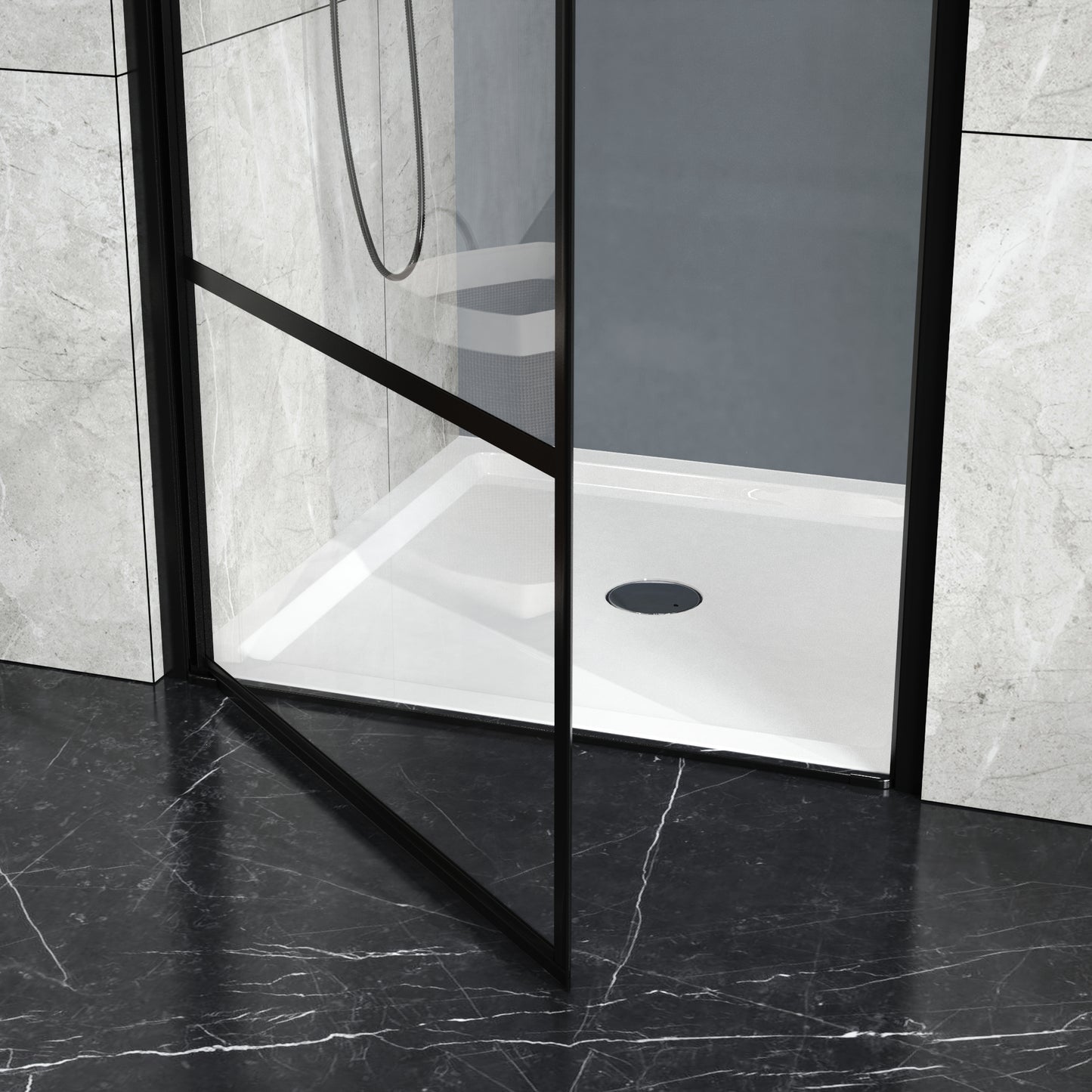Goodyo 36x36 in Shower Base, Centered Drain Single-Threshold Shower Pan, White image 3