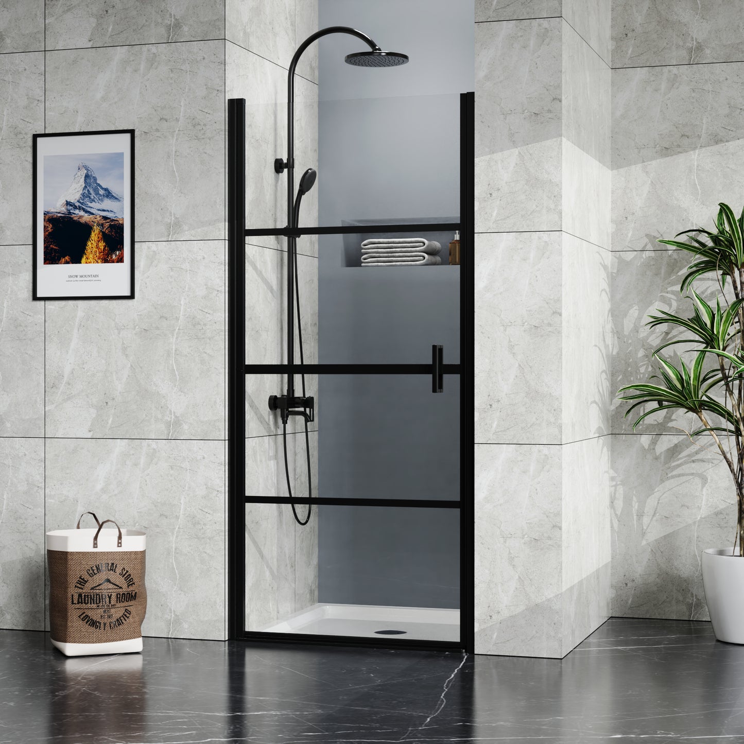 Goodyo 36x36 in Shower Base, Centered Drain Single-Threshold Shower Pan, White image 6