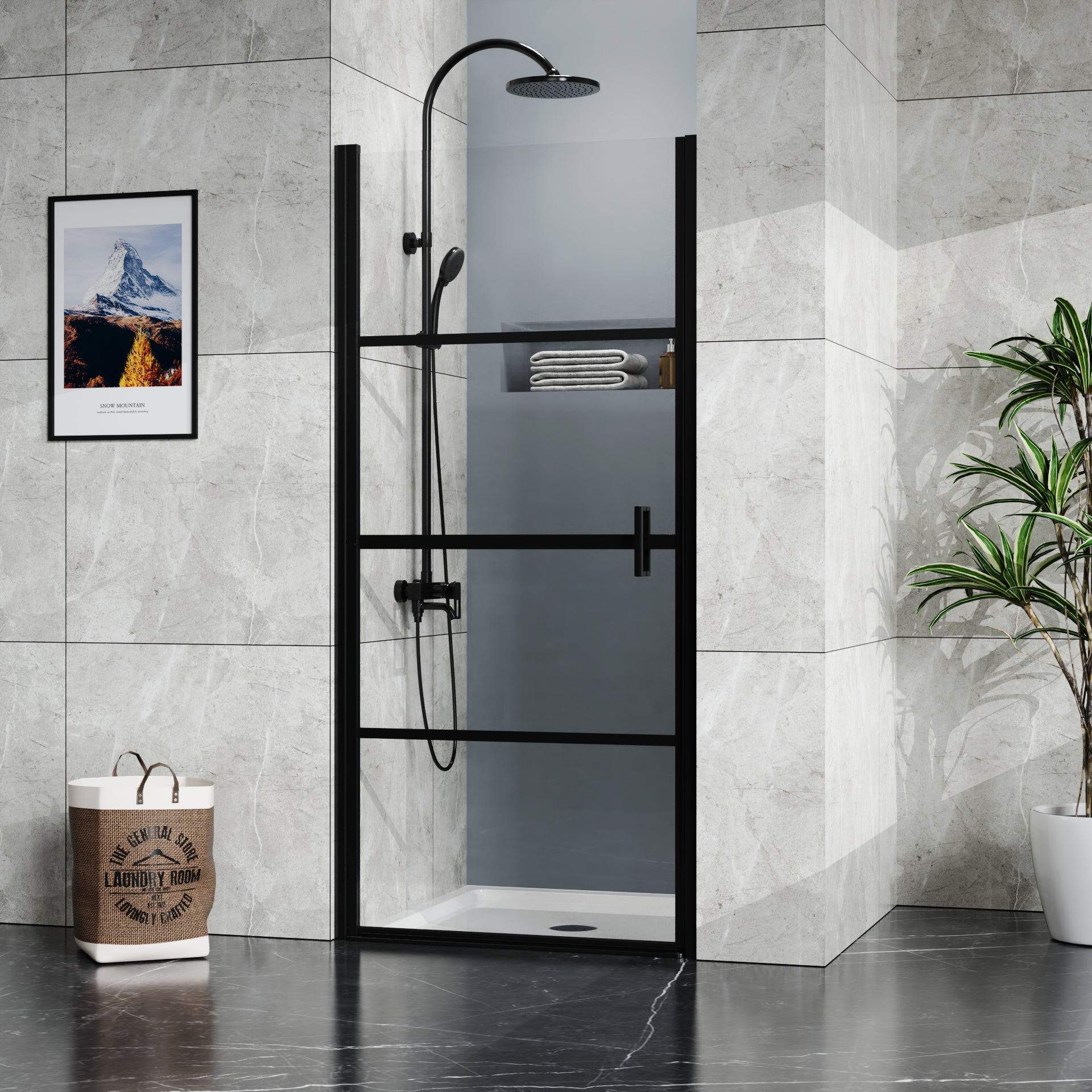 Goodyo 36x36 in Shower Base, Centered Drain Single-Threshold Shower Pan, White image 6