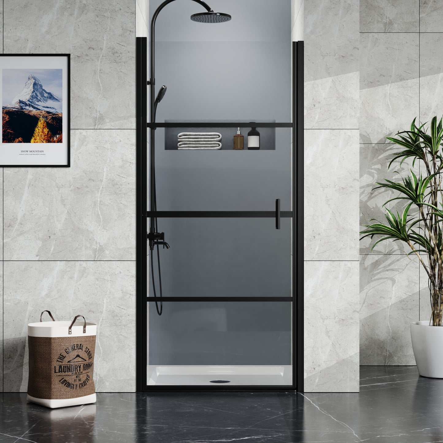 Goodyo 36x36 in Shower Base, Centered Drain Single-Threshold Shower Pan, White image 5
