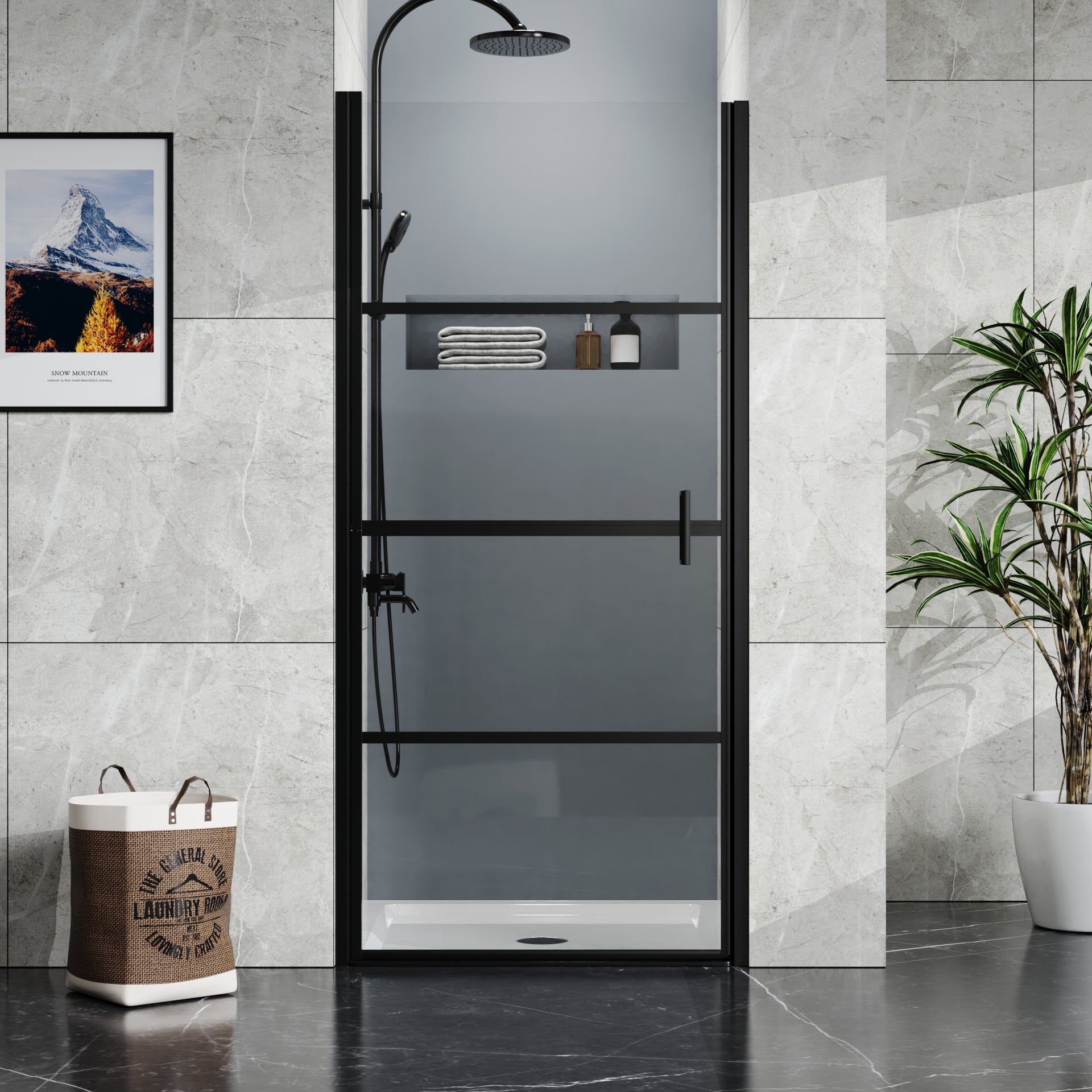 Goodyo 36x36 in Shower Base, Centered Drain Single-Threshold Shower Pan, White image 5