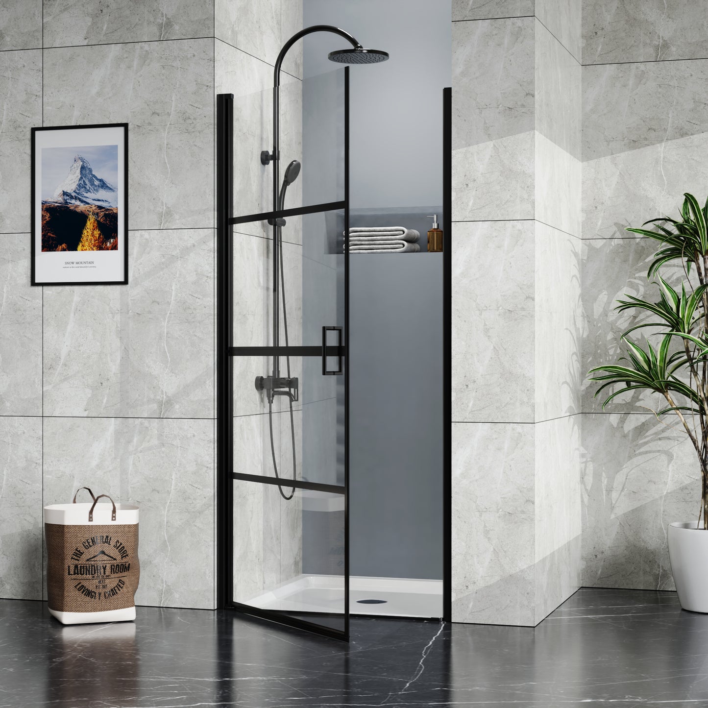 Goodyo 36x36 in Shower Base, Centered Drain Single-Threshold Shower Pan, White image 4