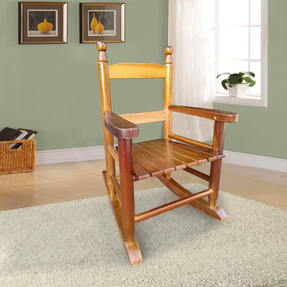 Children's rocking oak chair- Indoor or Outdoor -Suitable for kids-Durable image 1