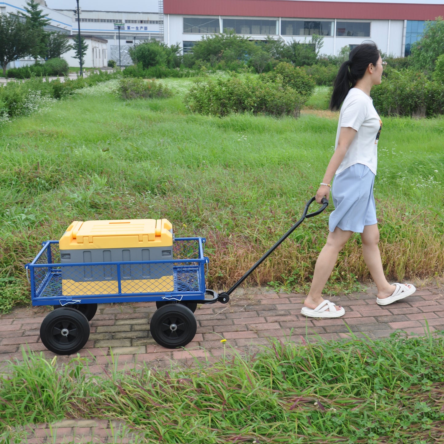 Tools cart Wagon Cart Garden cart trucks make it easier to transport firewood image 4