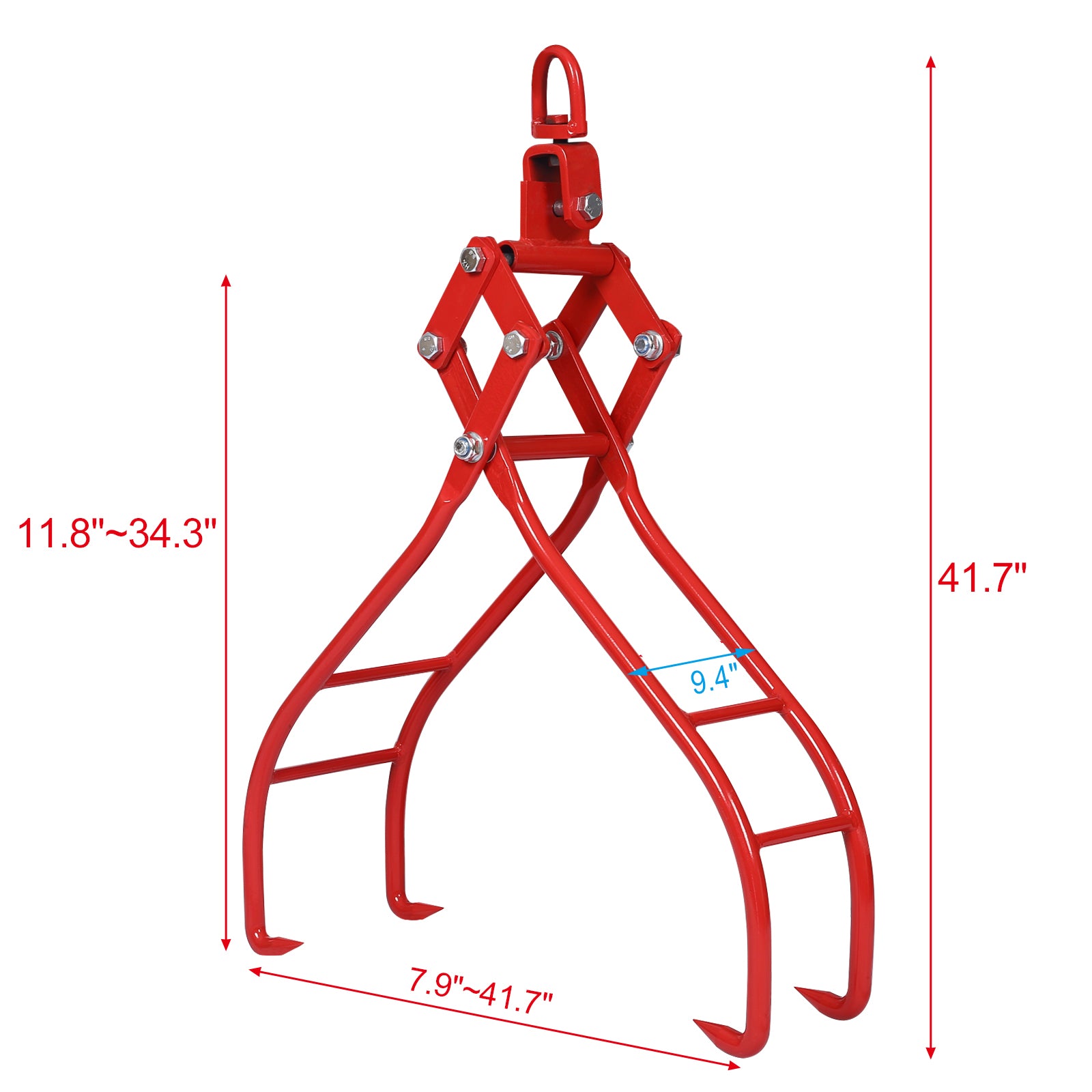4 Claw Timber Log Lifting Logging Tongs Grabber Tong 36" image 10