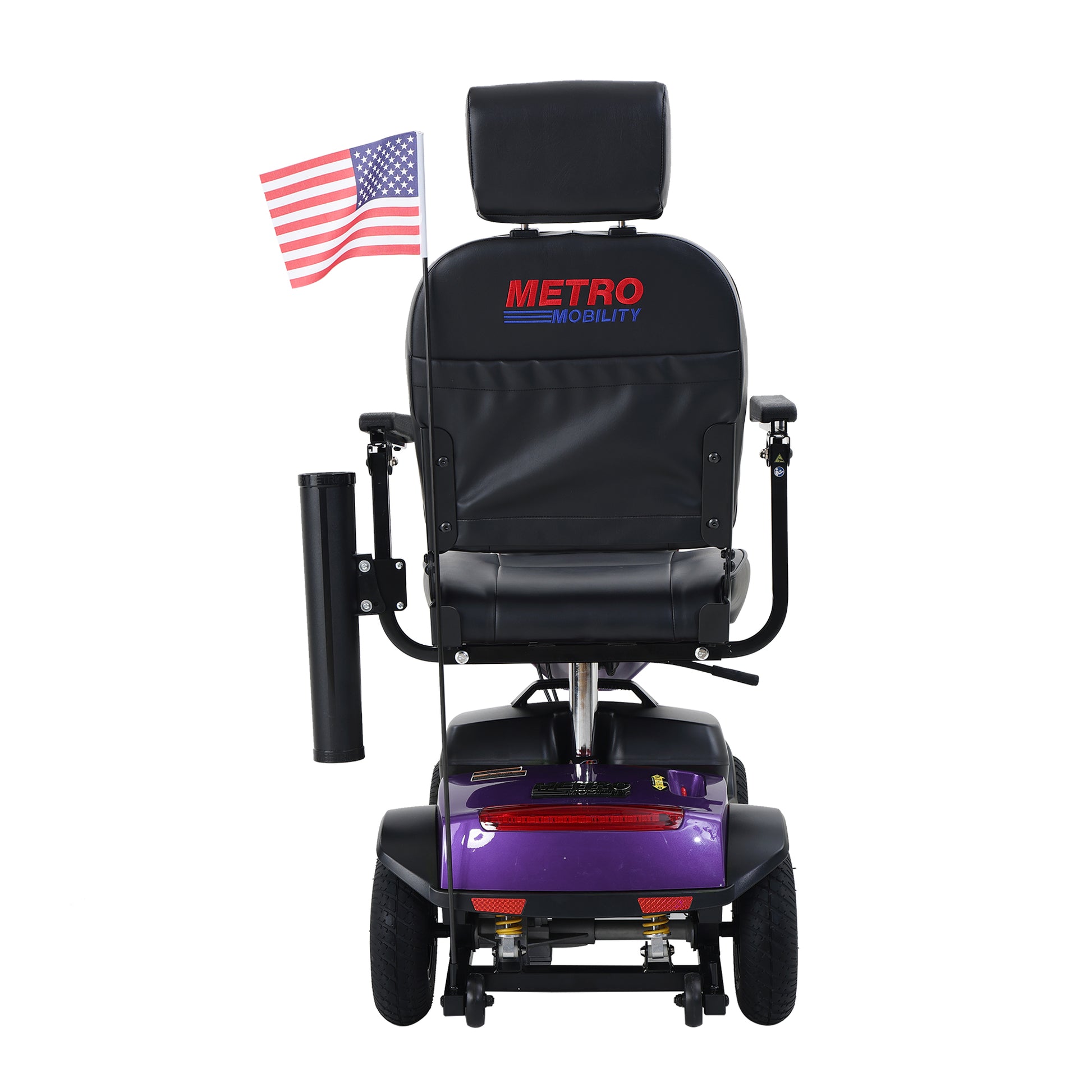 MAX PLUS DARK PURPLE 4 Wheels Outdoor Compact Mobility Scooter with 2pcs*20AH Lead acid Battery, 16 Miles, Cup Holders & USB charger Port image 9