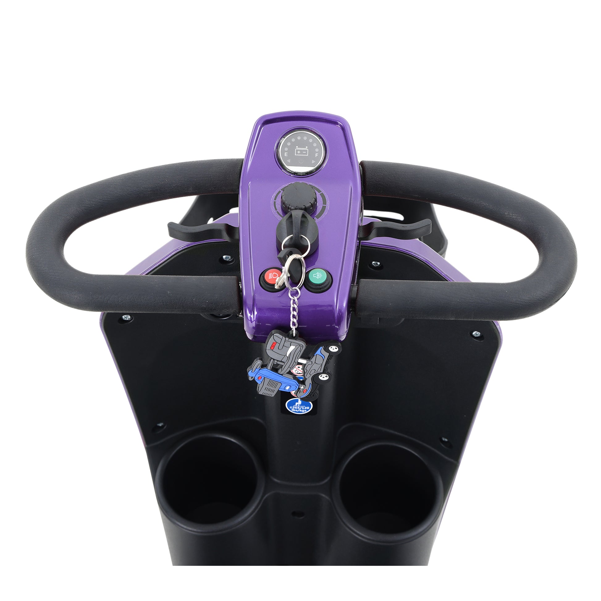 MAX PLUS DARK PURPLE 4 Wheels Outdoor Compact Mobility Scooter with 2pcs*20AH Lead acid Battery, 16 Miles, Cup Holders & USB charger Port image 11