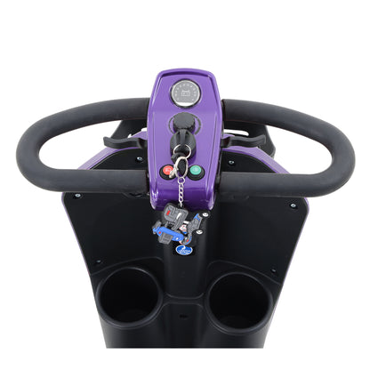 MAX PLUS DARK PURPLE 4 Wheels Outdoor Compact Mobility Scooter with 2pcs*20AH Lead acid Battery, 16 Miles, Cup Holders & USB charger Port image 11