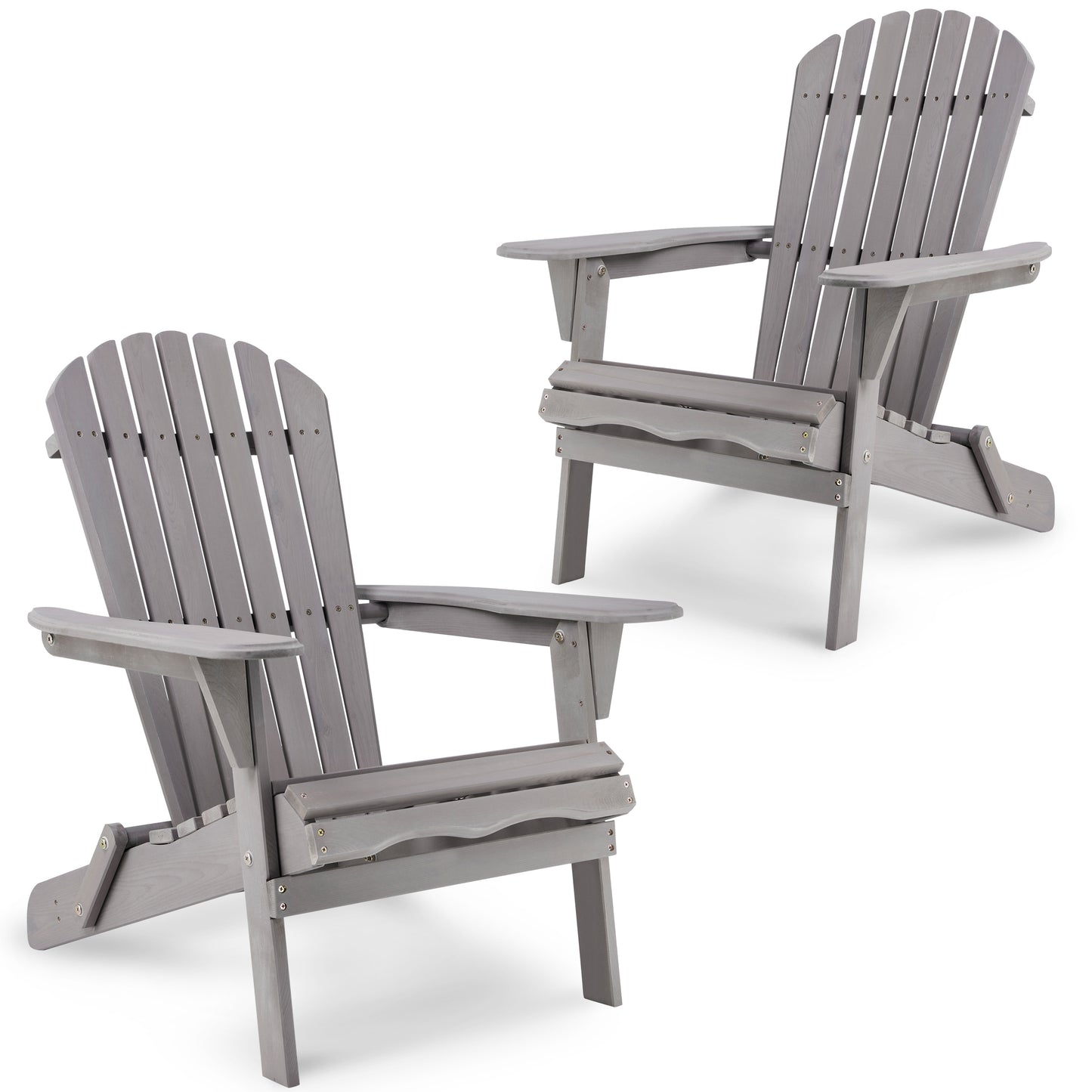 Wood Lounge Patio Chair for Garden Outdoor Wooden Folding Adirondack Chair Set of 2 Solid Wood Lounge Patio Chair for Garden, Lawn, Backyard, image 12
