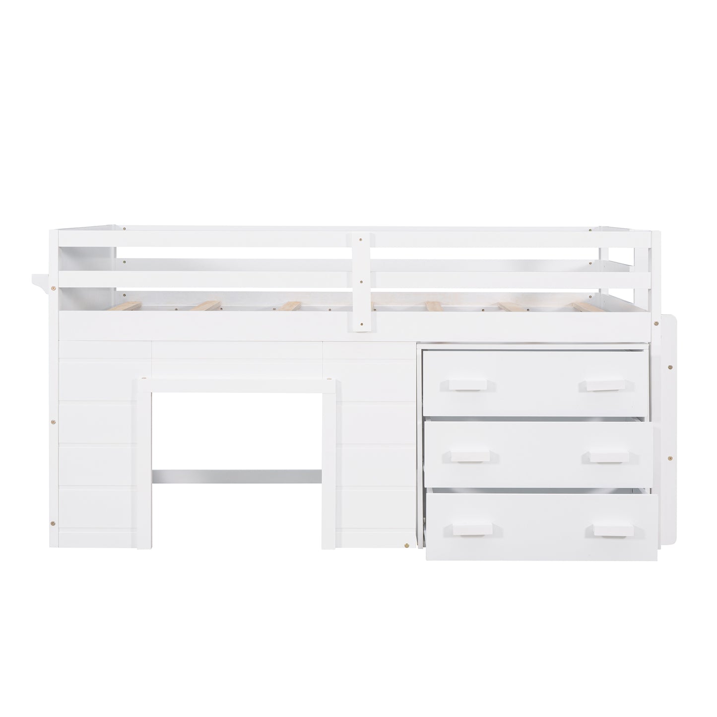 Twin Size Loft Bed with Cabinet and Shelf - White (OLD SKU:LP001501AAK) image 6