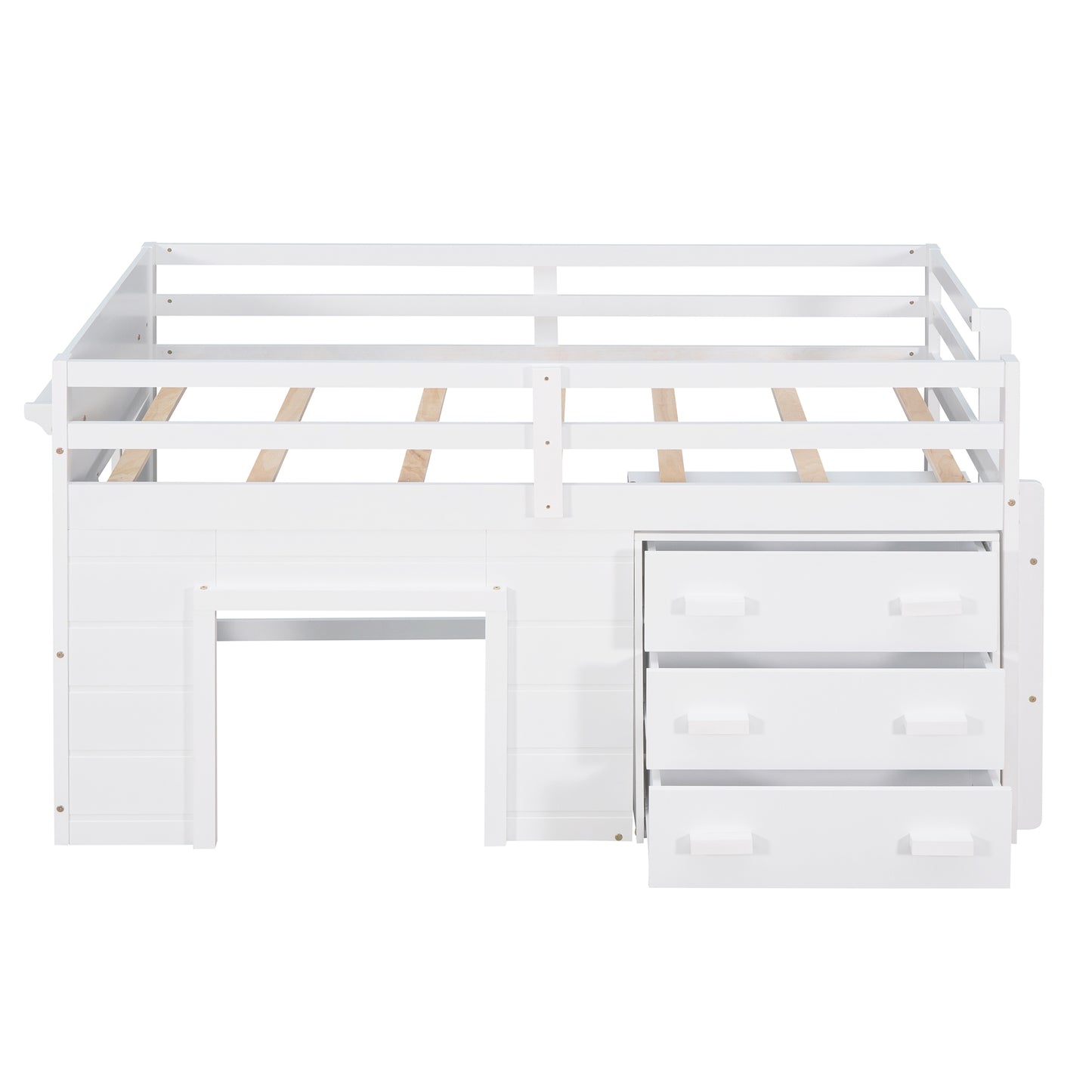 Twin Size Loft Bed with Cabinet and Shelf - White (OLD SKU:LP001501AAK) image 5