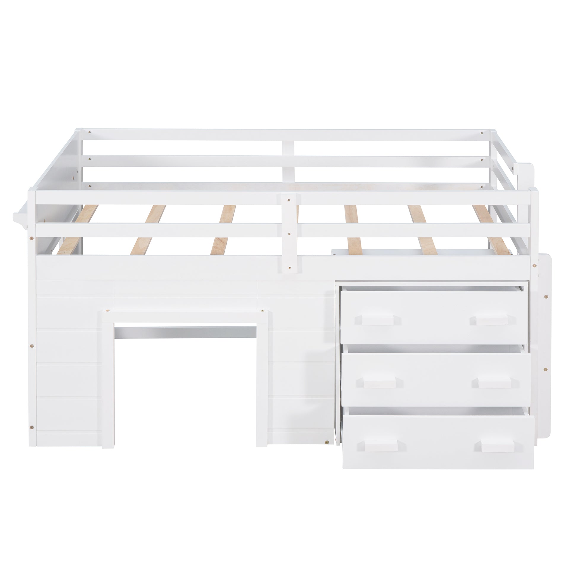 Twin Size Loft Bed with Cabinet and Shelf - White (OLD SKU:LP001501AAK) image 5