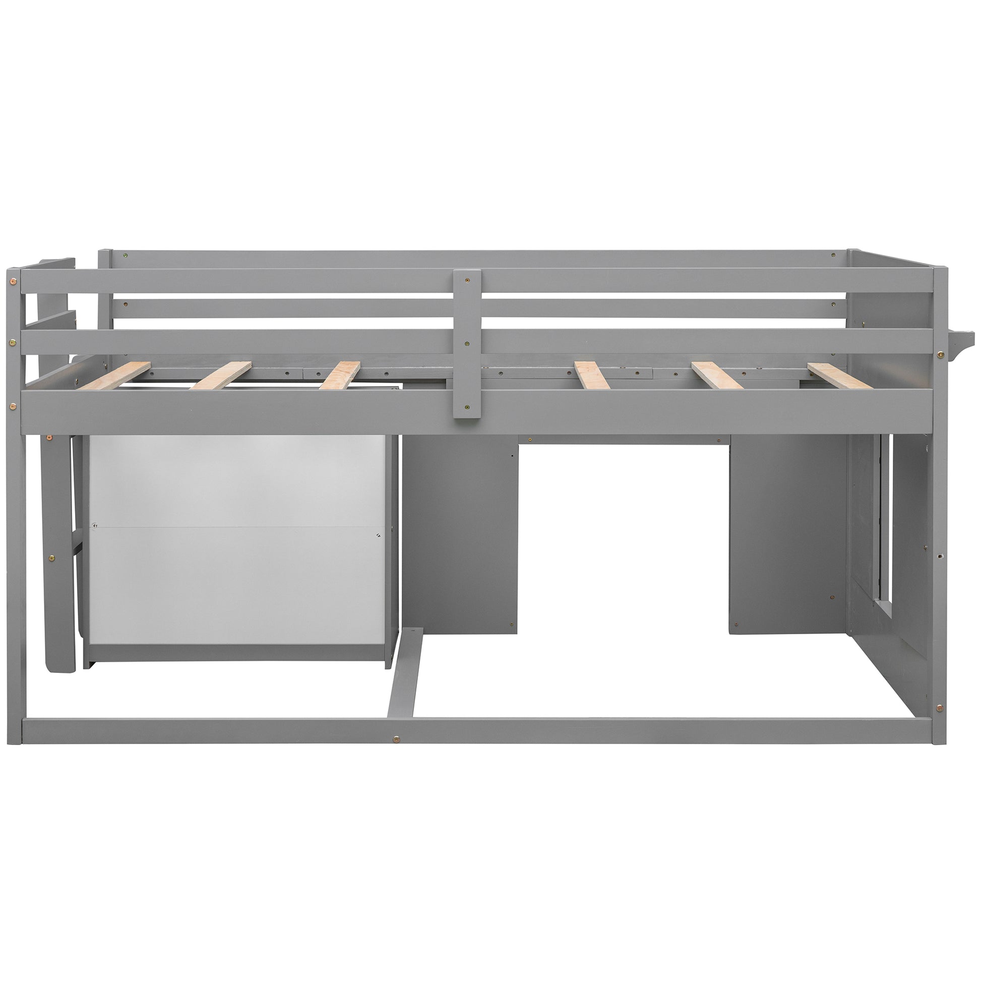 Twin Size Loft Bed with Cabinet and Shelf - Gray (OLD SKU:LP001501AAE) image 12