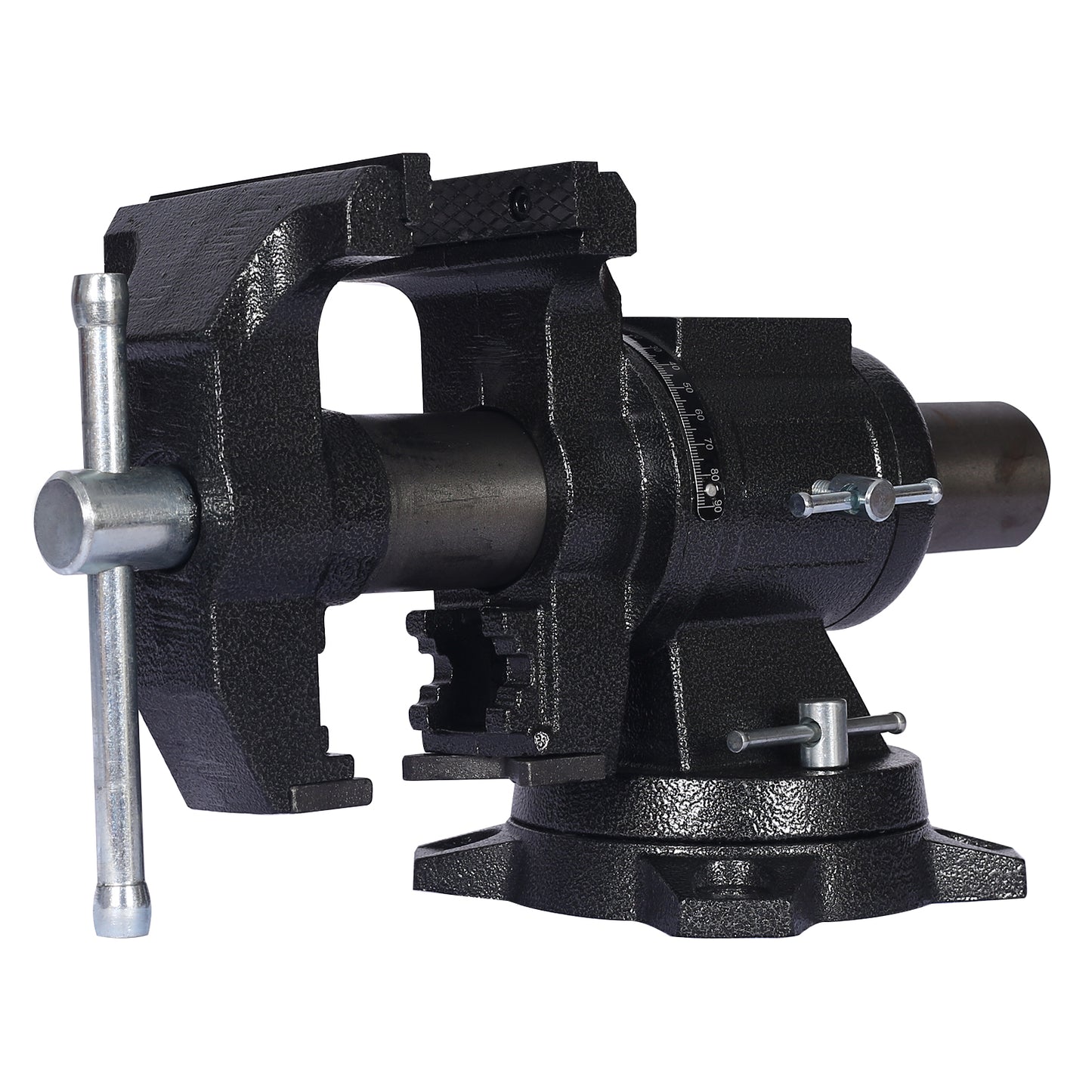 5" Multi-jaw Rotating Bench Vise,Multipurpose Vise Bench,360-Degree Rotation Clamp on Vise with Swivel Base and Head,5inch black image 3