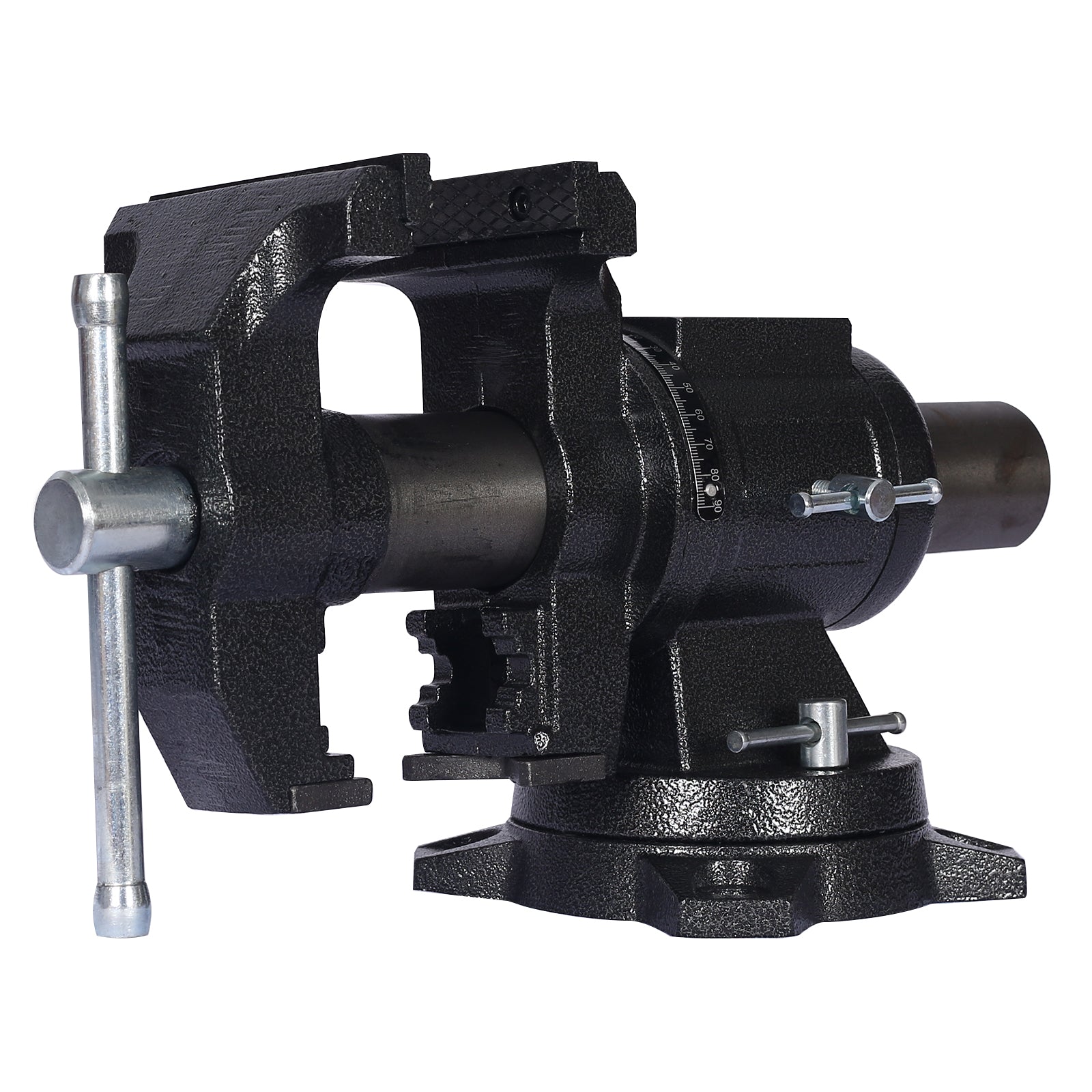 5" Multi-jaw Rotating Bench Vise,Multipurpose Vise Bench,360-Degree Rotation Clamp on Vise with Swivel Base and Head,5inch black image 3