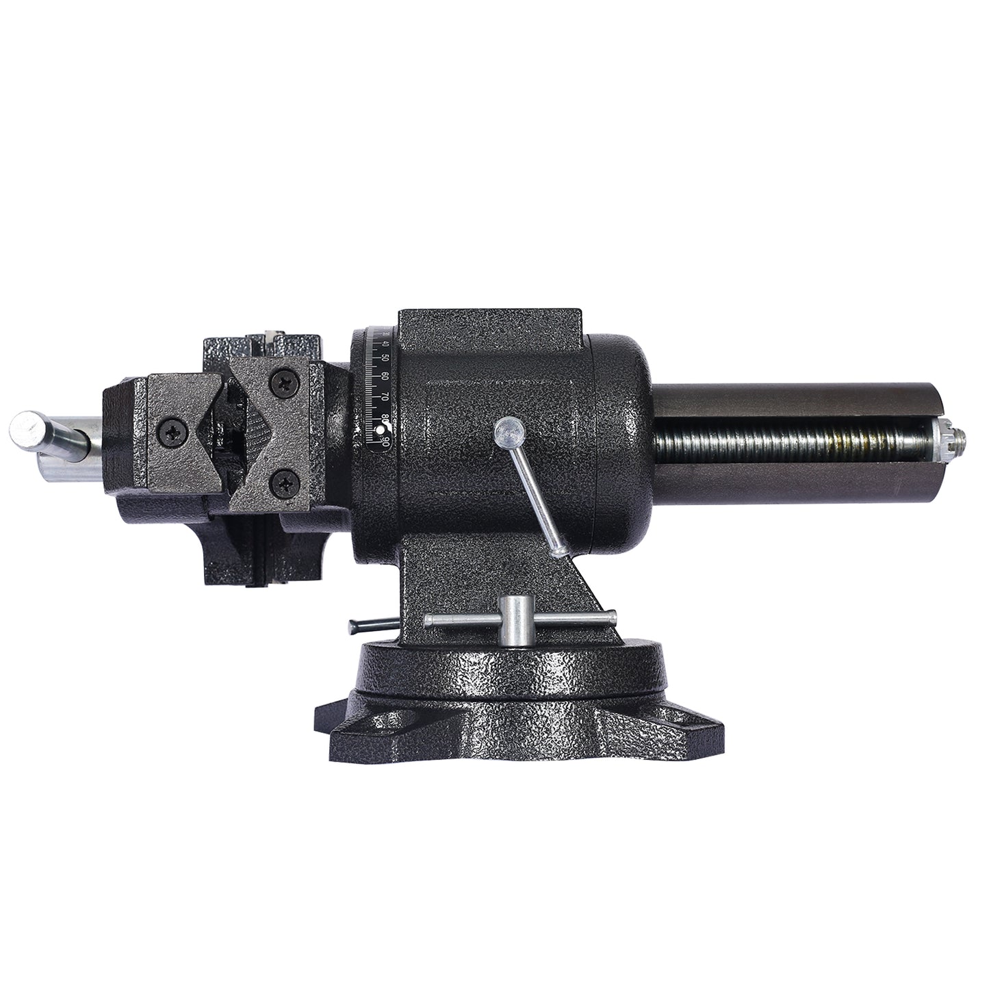 5" Multi-jaw Rotating Bench Vise,Multipurpose Vise Bench,360-Degree Rotation Clamp on Vise with Swivel Base and Head,5inch black image 4