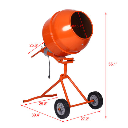 5.0 cu. ft. Portable Concrete Mixer,electric cement mixer,ETL certificated copper motor image 11