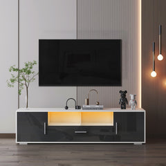 FashionTV Stand TV Cabinet - LED Light Console for Living Room & Bedroom