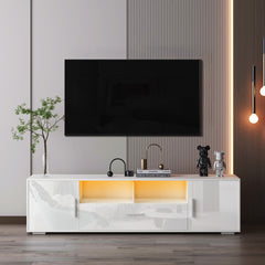 FashionTV Stand TV Cabinet - LED Light Console for Living Room & Bedroom