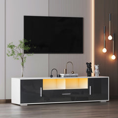 FashionTV Stand TV Cabinet - LED Light Console for Living Room & Bedroom