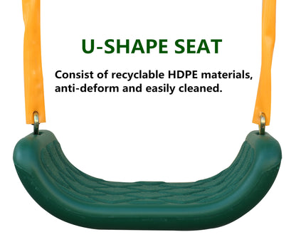 4 in 1 Swing Set With Seesaw, Belt Swing, Slide, Glider for Backyard image 4