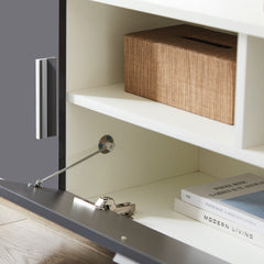FashionTV Stand TV Cabinet - LED Light Console for Living Room & Bedroom
